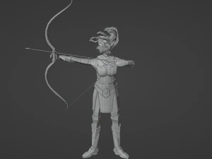 Medusa G&oacute;rgona Deusa cobra M&iacute;tico Horr&iacute;vel Low poly Rigged Low-poly Modelo 3D