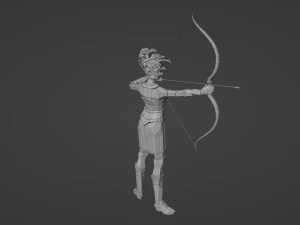 Medusa G&oacute;rgona Deusa cobra M&iacute;tico Horr&iacute;vel Low poly Rigged Low-poly Modelo 3D