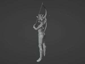 Medusa G&oacute;rgona Deusa cobra M&iacute;tico Horr&iacute;vel Low poly Rigged Low-poly Modelo 3D