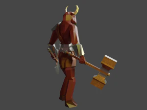 Minotaur Beast Greek mythology Gameready Rigged Low-poly 3D Model