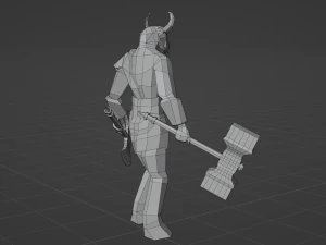 Minotaur Beast Greek mythology Gameready Rigged Low-poly 3D Model