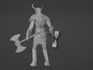 Minotaur Beast Greek mythology Gameready Rigged Low-poly 3D Model
