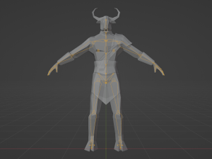 Minotaur Beast Greek mythology Gameready Rigged Low-poly 3D Model