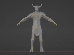 Minotaur Beast Greek mythology Gameready Rigged Low-poly 3D Model