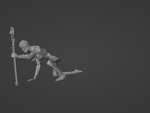 Mummy from Egypt Corpse in bandages Gameready Rigged Low-poly 3D 모델