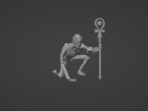 Mummy from Egypt Corpse in bandages Gameready Rigged Low-poly 3D 모델