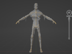 Mummy from Egypt Corpse in bandages Gameready Rigged Low-poly 3D 모델