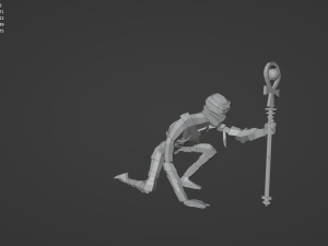 Mummy from Egypt Corpse in bandages Gameready Rigged Low-poly 3D 모델