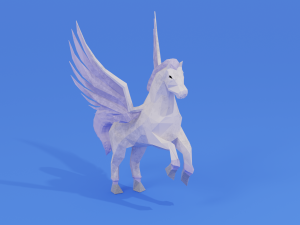 Pegasus Winged horse Horse with wings Flying Divine Rigged Low-poly 3D Модель