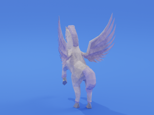 Pegasus Winged horse Horse with wings Flying Divine Rigged Low-poly 3D Модель