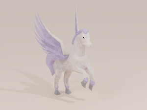 Pegasus Winged horse Horse with wings Flying Divine Rigged Low-poly 3D Модель
