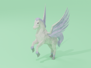 Pegasus Winged horse Horse with wings Flying Divine Rigged Low-poly 3D Модель