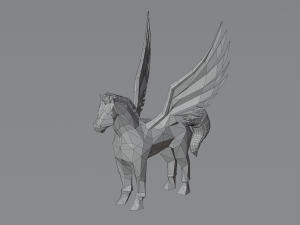 Pegasus Winged horse Horse with wings Flying Divine Rigged Low-poly 3D Модель