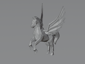Pegasus Winged horse Horse with wings Flying Divine Rigged Low-poly 3D Модель