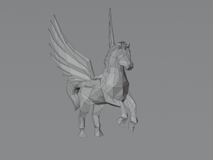 Pegasus Winged horse Horse with wings Flying Divine Rigged Low-poly 3D Модель