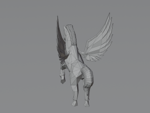 Pegasus Winged horse Horse with wings Flying Divine Rigged Low-poly 3D Модель