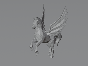 Pegasus Winged horse Horse with wings Flying Divine Rigged Low-poly 3D Модель