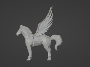 Pegasus Winged horse Horse with wings Flying Divine Rigged Low-poly 3D Модель