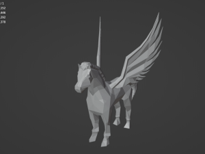 Pegasus Winged horse Horse with wings Flying Divine Rigged Low-poly 3D Модель