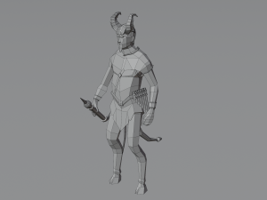 Satyr half-goat Nature spirit Wild man Horned god Forest Bacchus Low-poly Modelo 3D