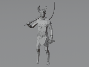Satyr half-goat Nature spirit Wild man Horned god Forest Bacchus Low-poly Modelo 3D