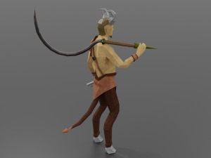 Satyr half-goat Nature spirit Wild man Horned god Forest Bacchus Low-poly Modelo 3D