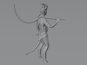 Satyr half-goat Nature spirit Wild man Horned god Forest Bacchus Low-poly Modelo 3D