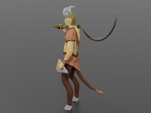Satyr half-goat Nature spirit Wild man Horned god Forest Bacchus Low-poly Modelo 3D
