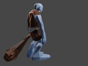Troll Giant Ogre Gameready Rigged Free low-poly 3D Model