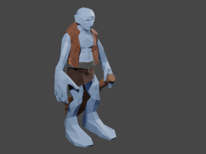 Troll Giant Ogre Gameready Rigged Free low-poly 3D Модель