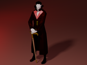 Dracula Vampire Undead Lowpoly Gameready Rigged Low-poly 3D Model