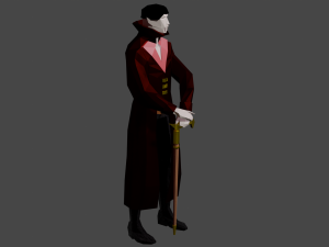 Dracula Vampire Undead Lowpoly Gameready Rigged Low-poly 3D Model