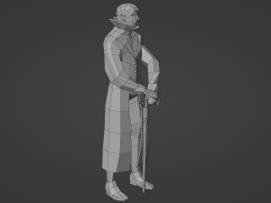 Dracula Vampire Undead Lowpoly Gameready Rigged Low-poly 3D Model
