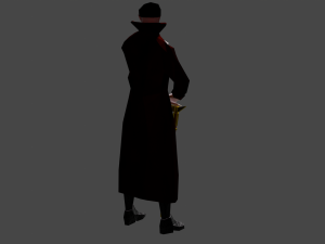 Dracula Vampire Undead Lowpoly Gameready Rigged Low-poly 3D Model