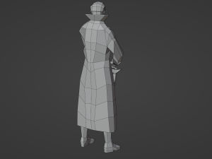Dracula Vampire Undead Lowpoly Gameready Rigged Low-poly 3D Model