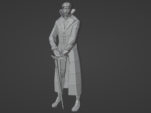 Dracula Vampire Undead Lowpoly Gameready Rigged Low-poly 3D Model