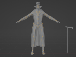 Dracula Vampire Undead Lowpoly Gameready Rigged Low-poly 3D Model