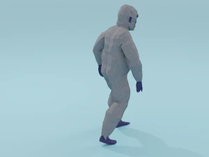 Bigfoot Yeti Sasquatch Abominable Snowman Rigged Low-poly 3D Model