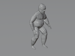 Bigfoot Yeti Sasquatch Abominable Snowman Rigged Low-poly Modèle 3D