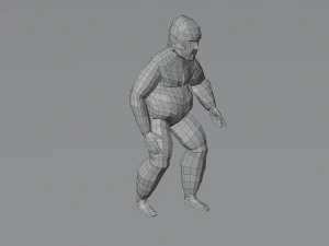 Bigfoot Yeti Sasquatch Abominable Snowman Rigged Low-poly 3D Model