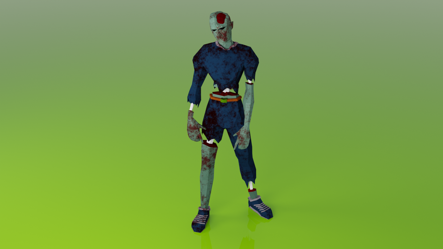 3D model Goul Zombie VR / AR / low-poly