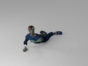 Zombie Undead Living dead Corpse Infected Low-poly 3D Model