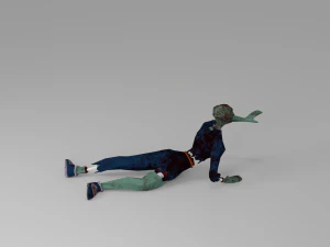 Zombie Undead Living dead Corpse Infected Low-poly 3D Model