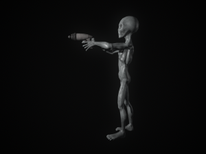 Space Alien UFO Sci-fi character Rigged Modelo 3D