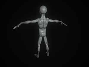 Space Alien UFO Sci-fi character Rigged Modelo 3D