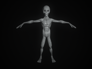 Space Alien UFO Sci-fi character Rigged Modelo 3D