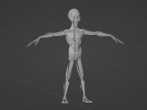 Space Alien UFO Sci-fi character Rigged Modelo 3D