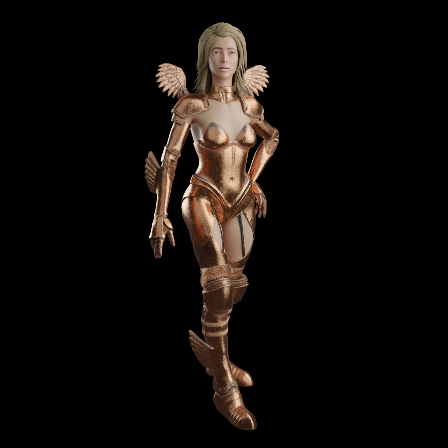 Sexy Female warrior princess lady war girl Rigged 3D Model .c4d .max .obj .3ds .fbx .stl .blend 