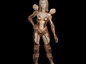 Sexy Female warrior princess lady war girl Rigged 3D Model