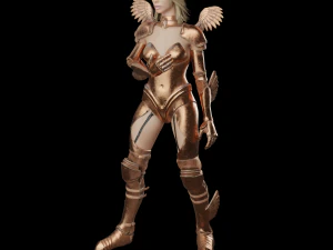 Sexy Female warrior princess lady war girl Rigged 3D Model